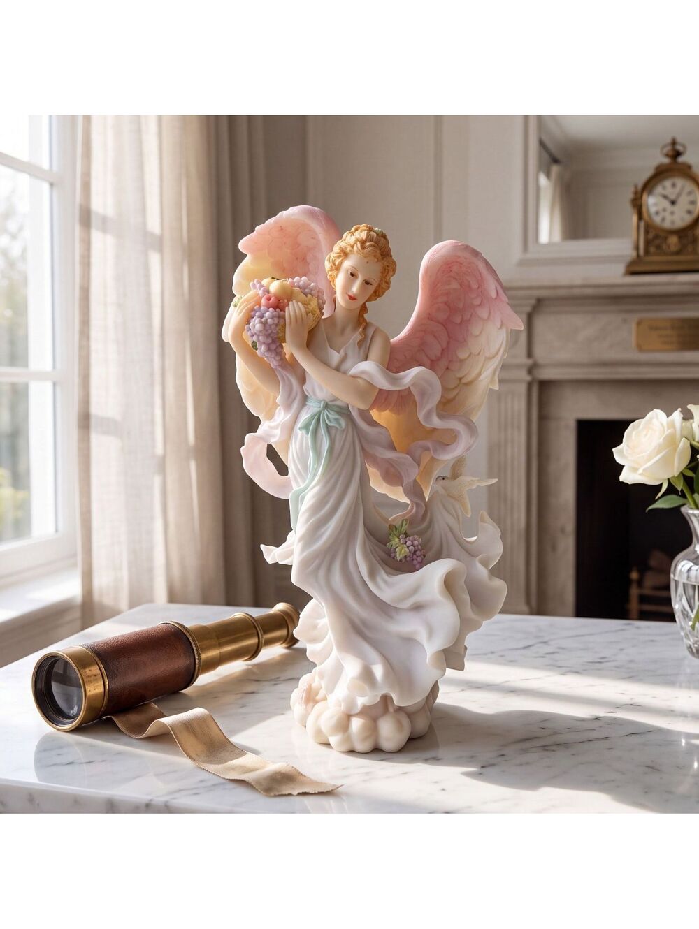 Vtg Seraphim Classics Nina Heavenly Harvest #81491 1998 Roman Angel Figurine 12"